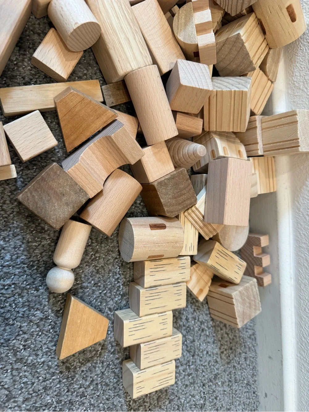 Natural Wooden Building Blocks Playset - Neutral